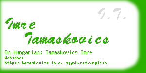 imre tamaskovics business card